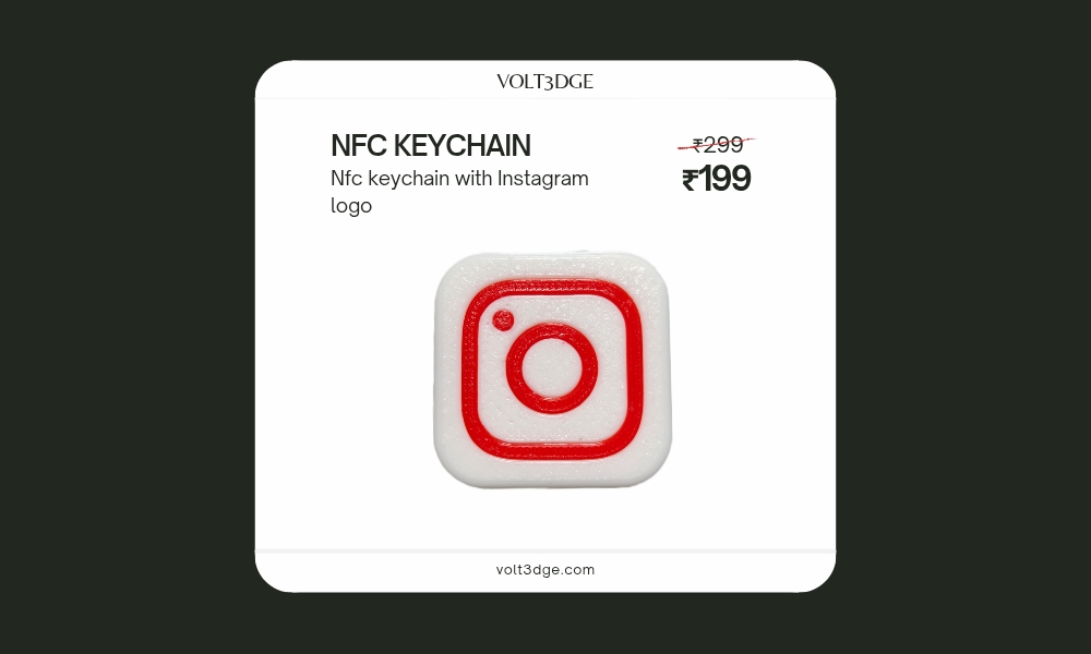NFC Keychain with Instagram Logo